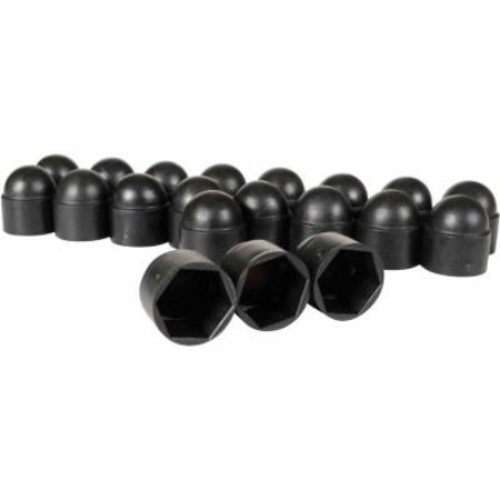 VESTIL Plastic Bolt Caps For Bollards, 3/4" Size, 20pcs/bag BC-BK-34-PK